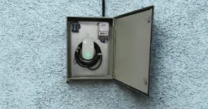 Weatherproof Metal Box for Wall EV Charger for sunlight and rain protection