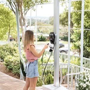 Residential EV charger installation at a villa in the UAE